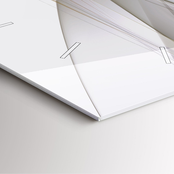 Square glass wall clock Bright abstraction