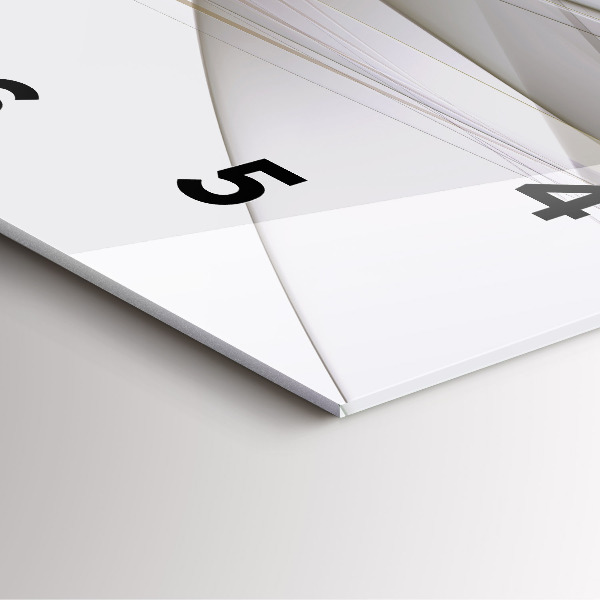 Square glass wall clock Bright abstraction