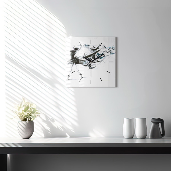 Square glass wall clock Woman dancing ballet