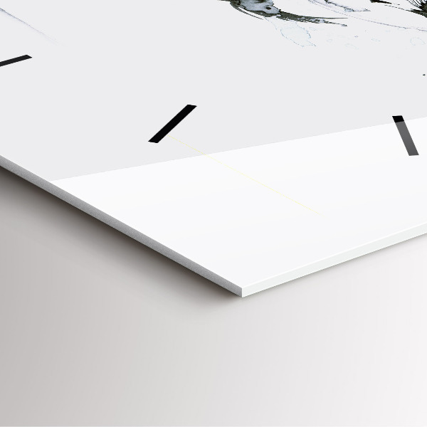 Square glass wall clock Woman dancing ballet