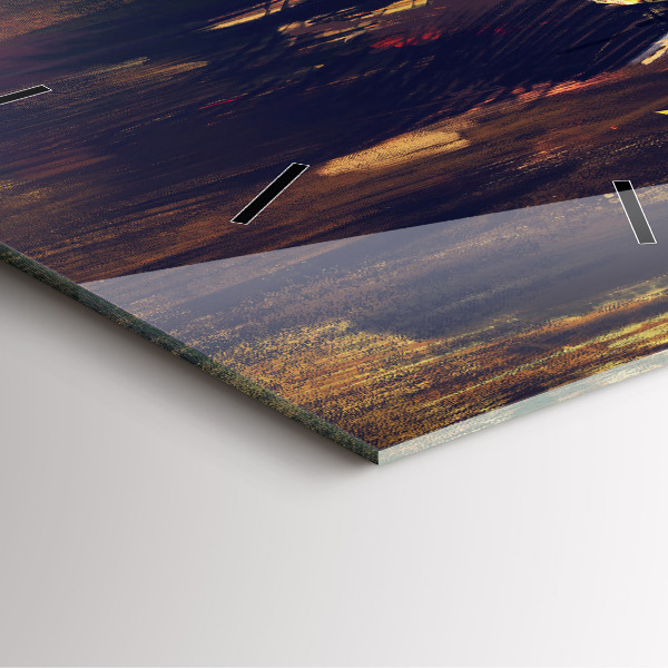 Square glass wall clock Impressionism in art Market Square