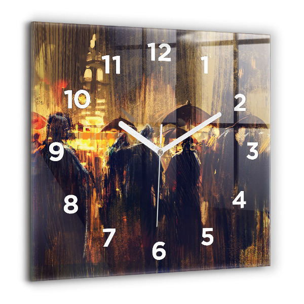 Square glass wall clock Impressionism in art Market Square