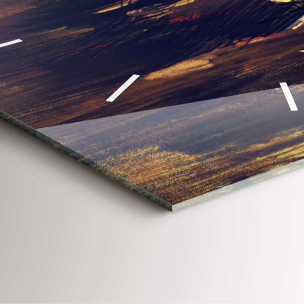 Square glass wall clock Impressionism in art Market Square