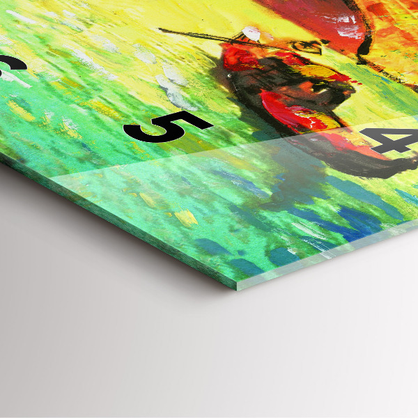 Square glass wall clock Venice Rialto Bridge