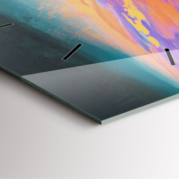 Square glass wall clock Platonic love