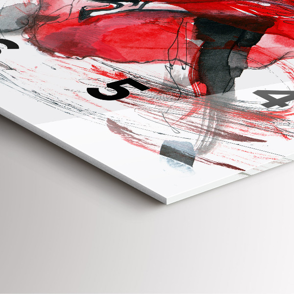 Square glass wall clock Dancing couple