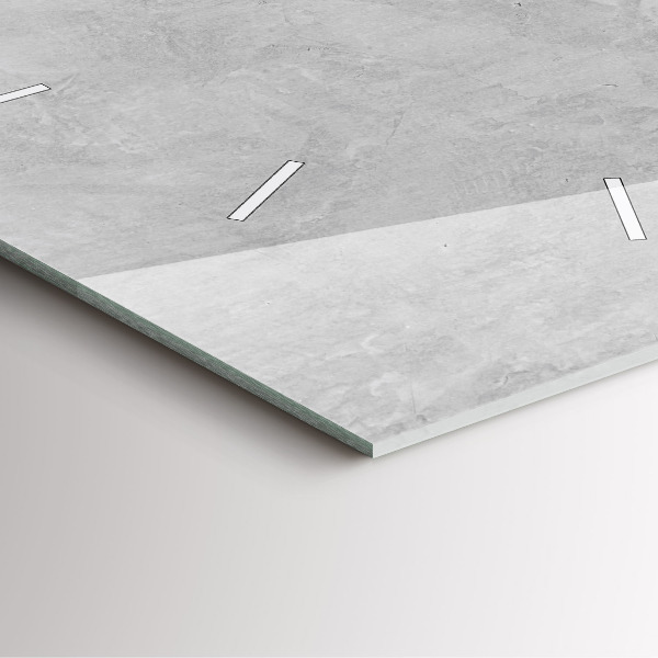 Square glass wall clock Stone wall