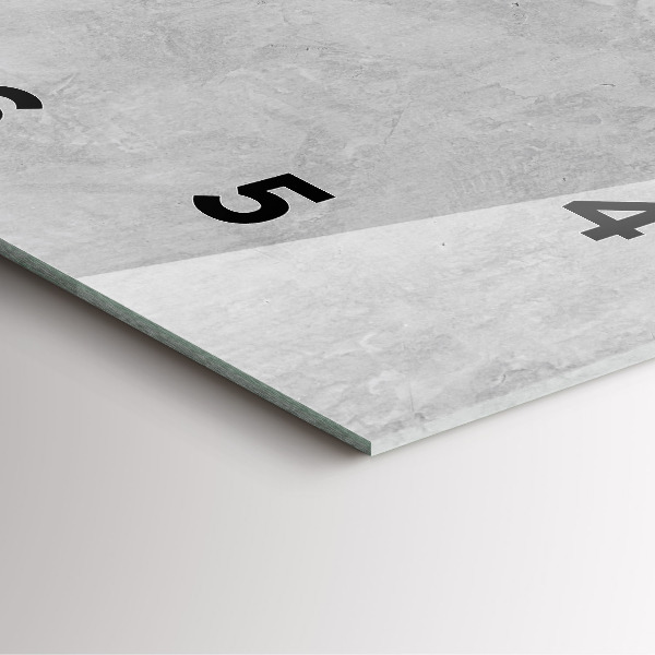 Square glass wall clock Stone wall