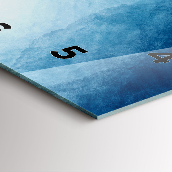 Square glass wall clock Abstraction water