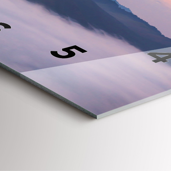 Square glass wall clock Beautiful Landscape