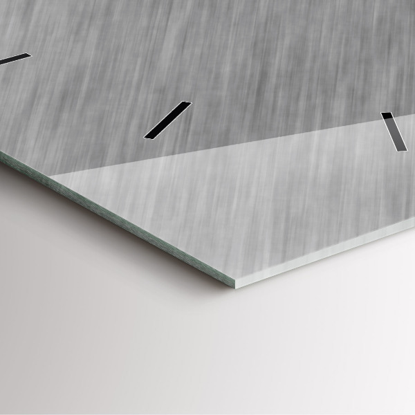 Square glass wall clock Metal wall