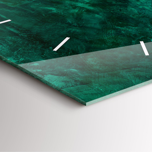 Square glass wall clock Emerald wall