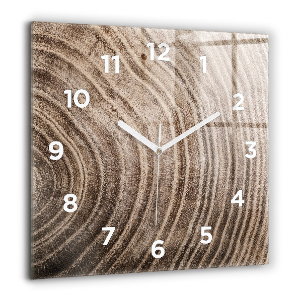 Square glass wall clock Trunk