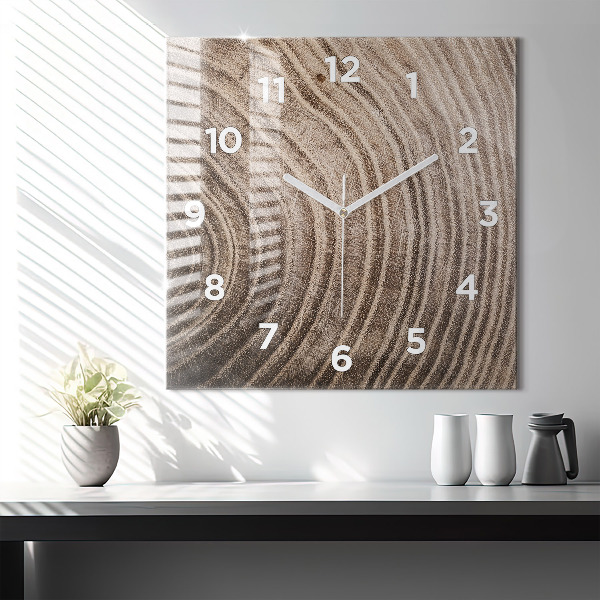 Square glass wall clock Trunk