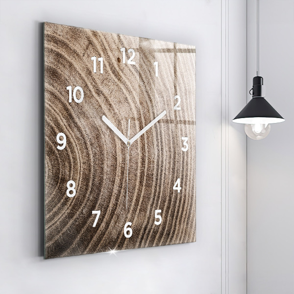 Square glass wall clock Trunk