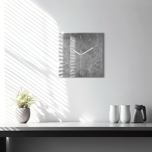 Square glass wall clock Industrial wall
