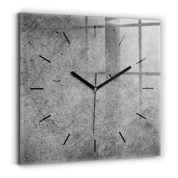Square glass wall clock Industrial wall