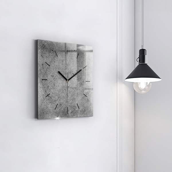 Square glass wall clock Industrial wall