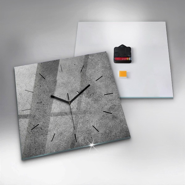 Square glass wall clock Industrial wall