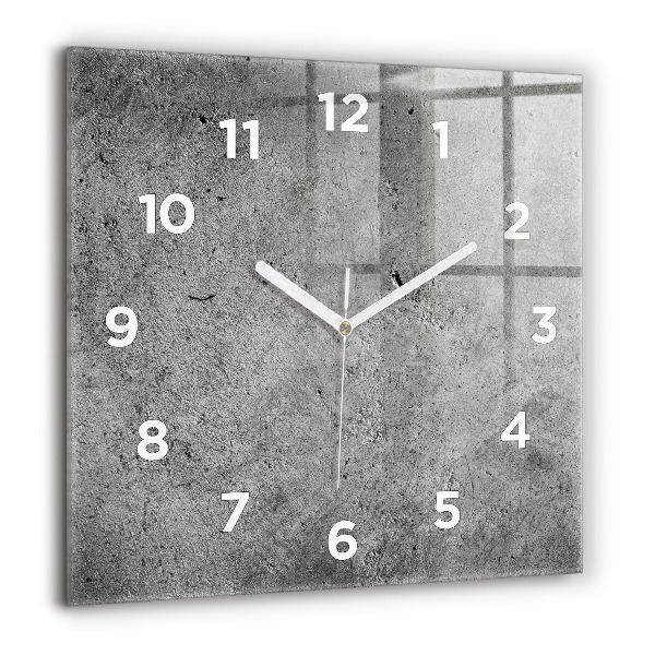Square glass wall clock Industrial wall