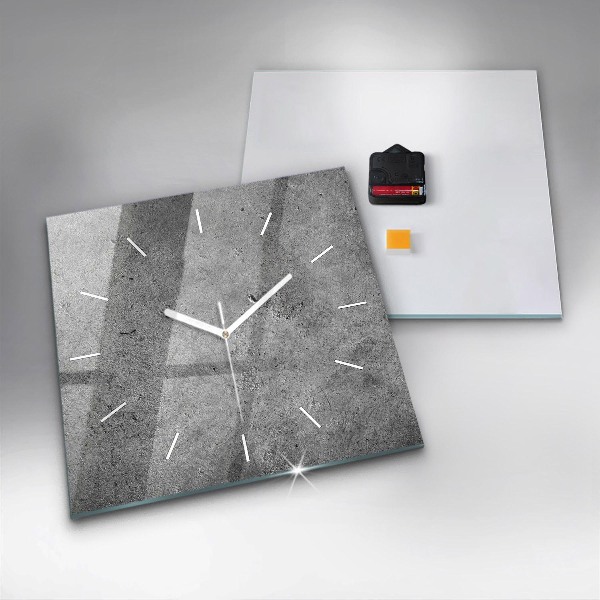 Square glass wall clock Industrial wall