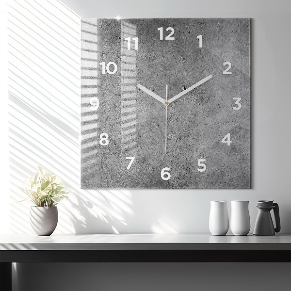 Square glass wall clock Industrial wall