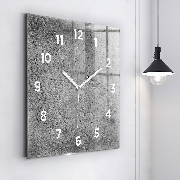 Square glass wall clock Industrial wall