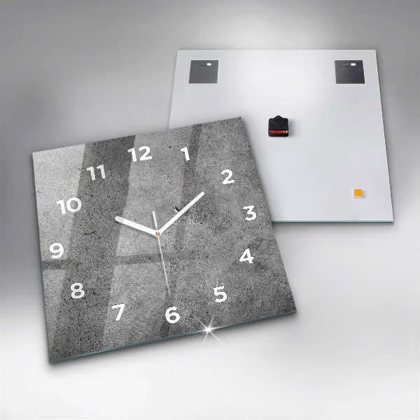 Square glass wall clock Industrial wall