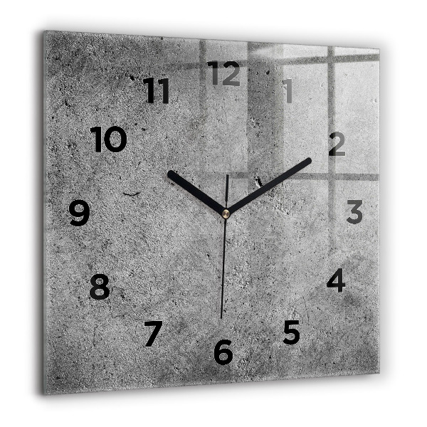 Square glass wall clock Industrial wall