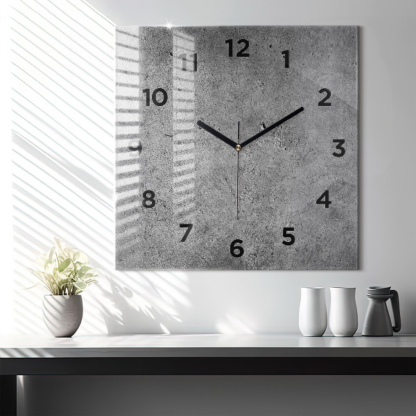 Square glass wall clock Industrial wall