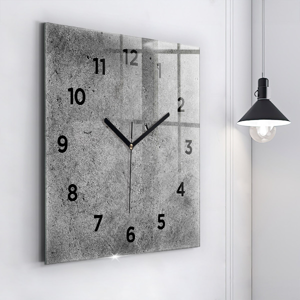 Square glass wall clock Industrial wall