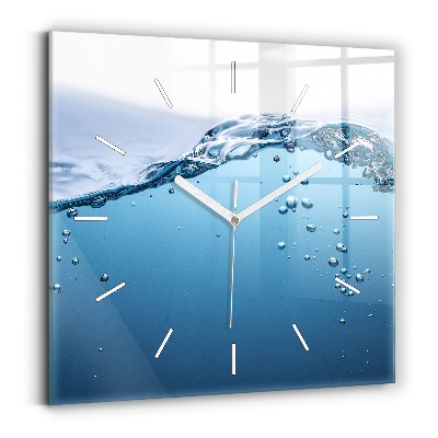 Square glass wall clock Underwater view