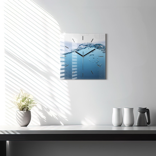 Square glass wall clock Underwater view