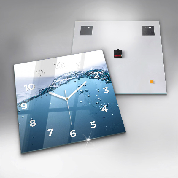 Square glass wall clock Underwater view