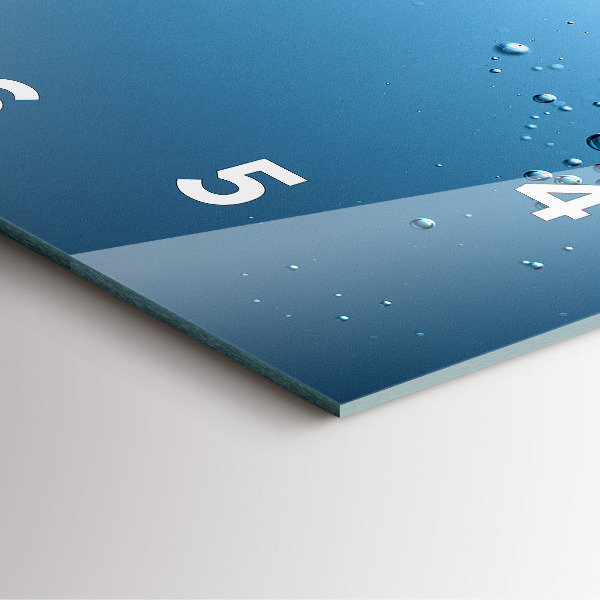 Square glass wall clock Underwater view