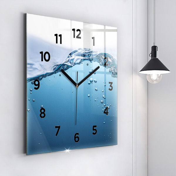 Square glass wall clock Underwater view