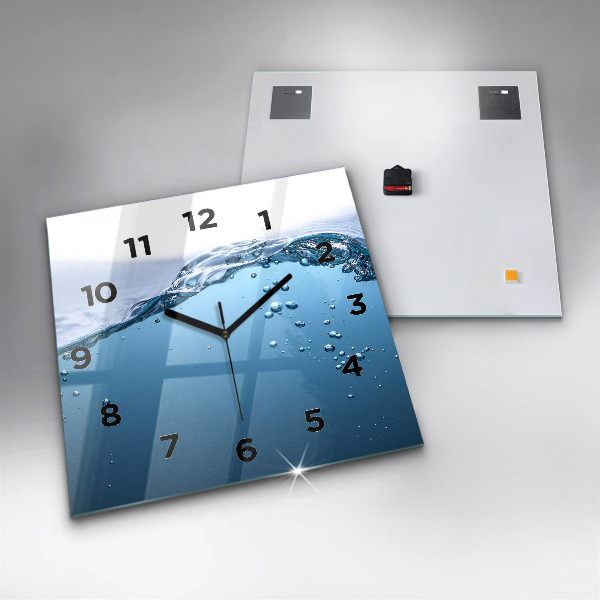 Square glass wall clock Underwater view