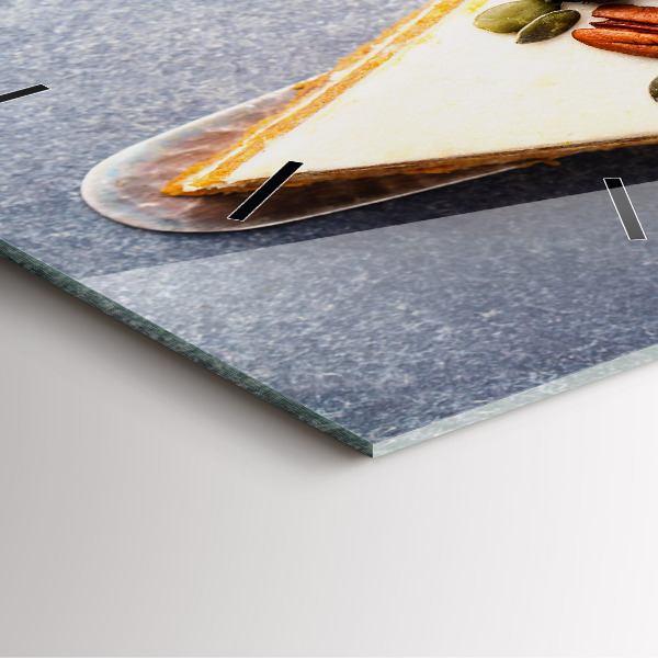 Square glass wall clock A piece of cake