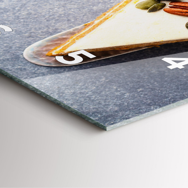 Square glass wall clock A piece of cake