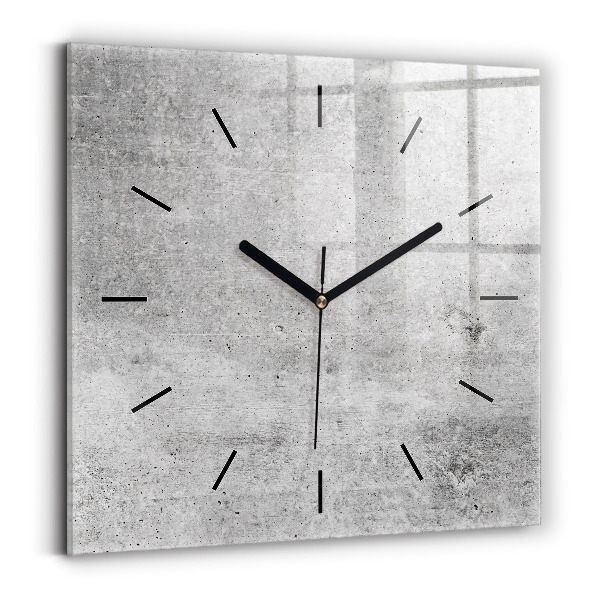 Square glass wall clock Raw wall
