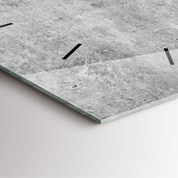 Square glass wall clock Raw wall
