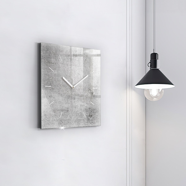Square glass wall clock Raw wall
