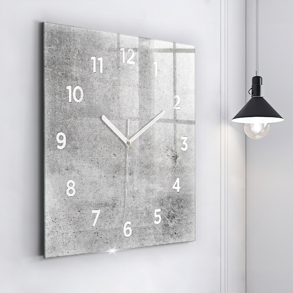 Square glass wall clock Raw wall