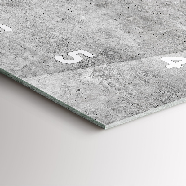 Square glass wall clock Raw wall