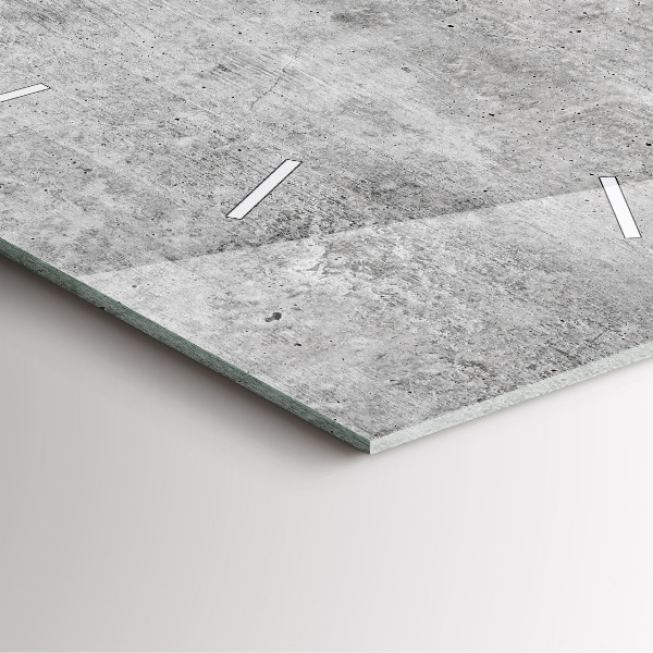 Square glass wall clock Raw wall