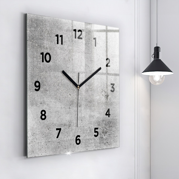Square glass wall clock Raw wall