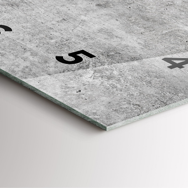 Square glass wall clock Raw wall