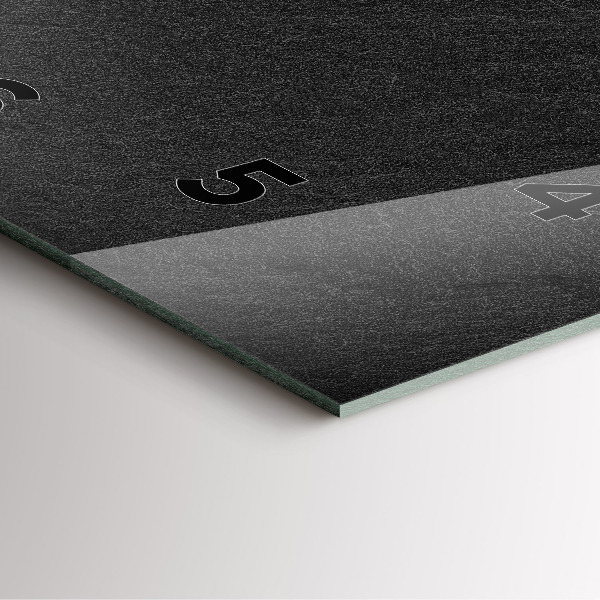 Square glass wall clock Dark rock