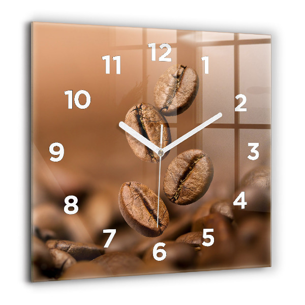Square glass wall clock Abstract colors