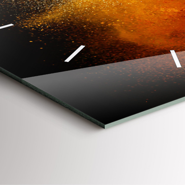 Square glass wall clock Spices scattered